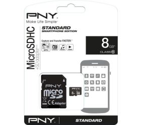 PNY MICRO SDHC 8GB + ADAPTER CLASS 10